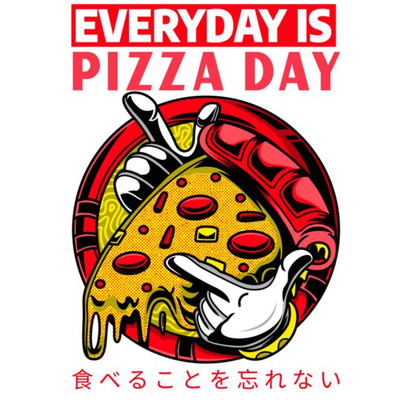 t shirt design template with a crazy pizza cartoon character 37l 214 el1 Thumbnail